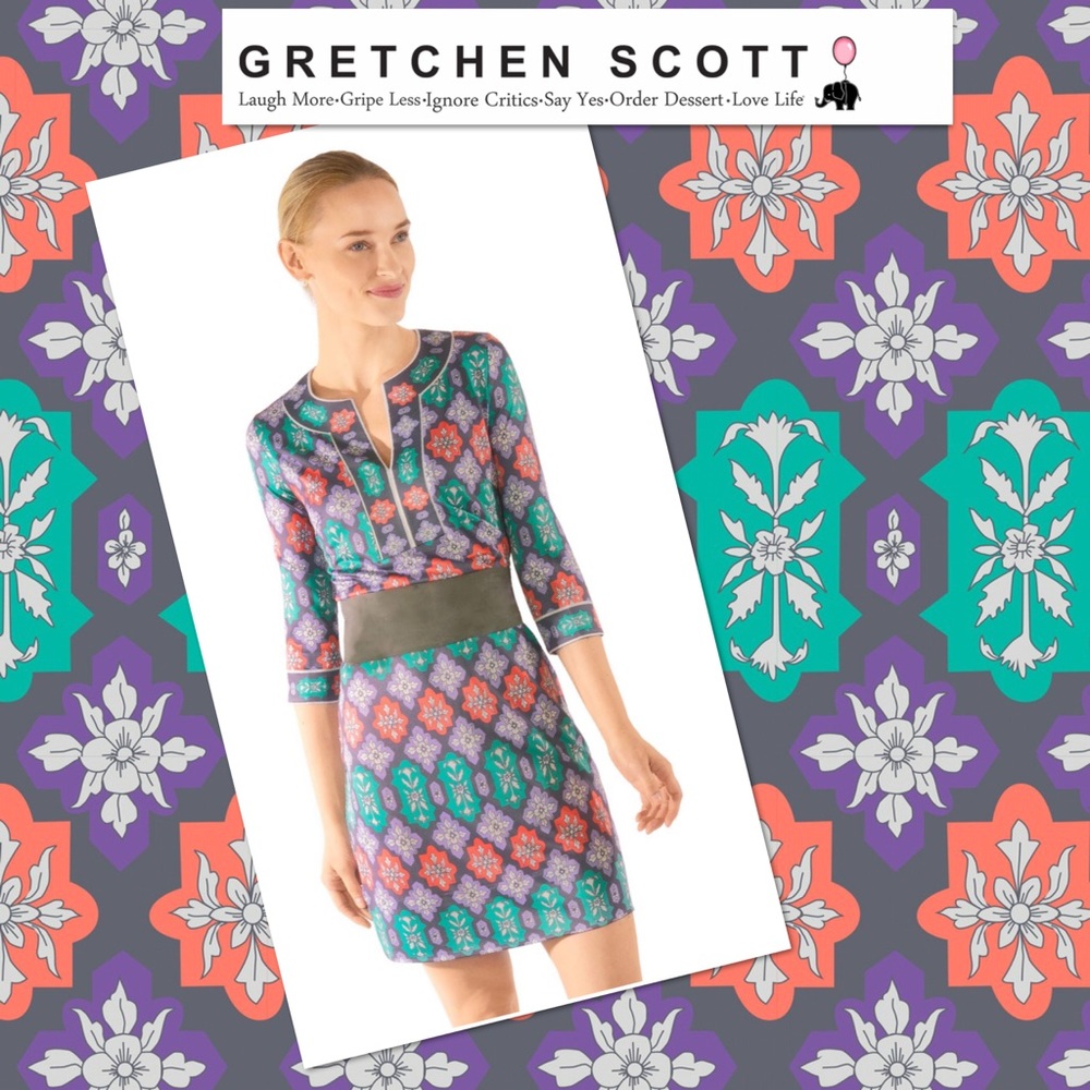 Gretchen Scott Haveli Split Neck Dress 🆕